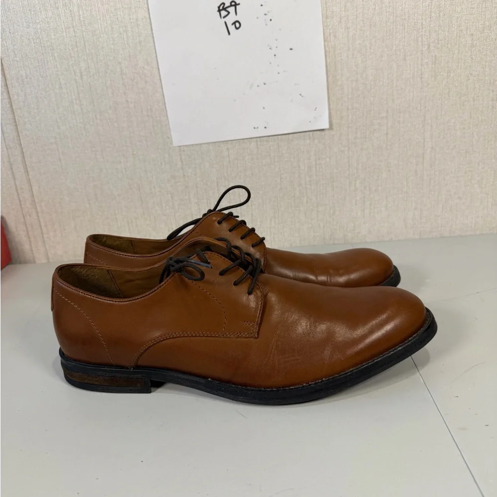 Stafford Mens Dress Shoes Lace‎ Up Italian Leather Upper F21668 Brown Size 13